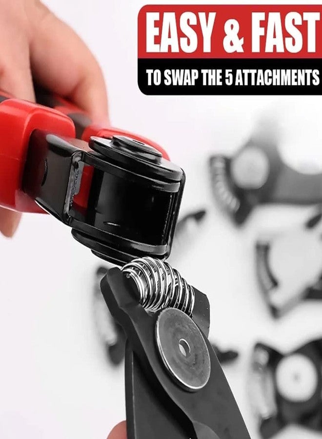 INSECTRA 5-in-1 Multifunctional Wire Stripper & Cutter Pliers Kit | Interchangeable Combination Tools for Electricians | Wire & Cable Stripping, Crimping & Cutting Tool - Image 5